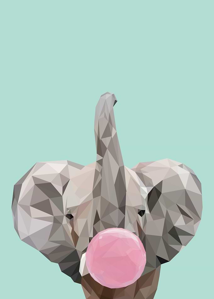 elephant bubblegum animal