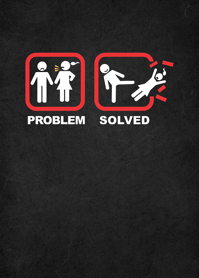 problem solved road sign
