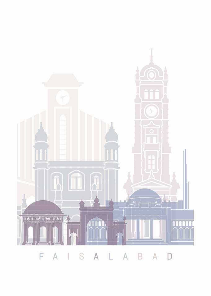 FAISALABAD SKYLINE POSTER