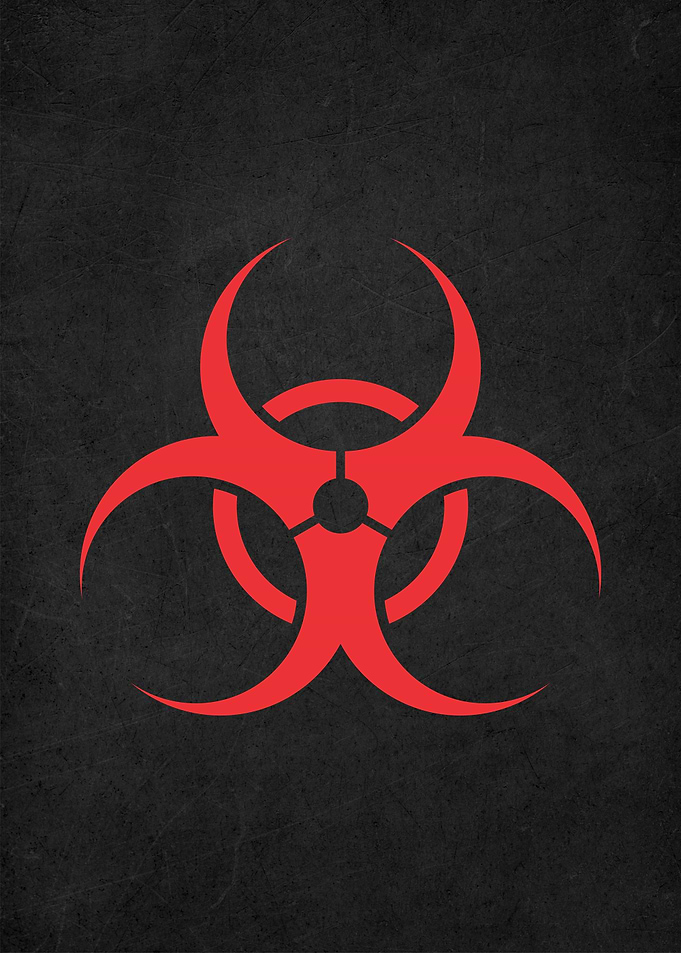 bio hazard road sign