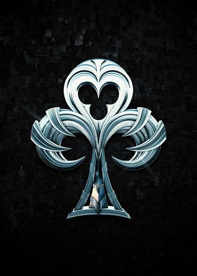 Poker Silver Ace Clover