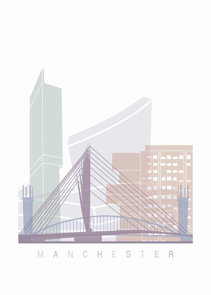 MANCHESTER SKYLINE POSTER