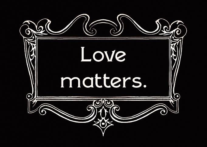 Frame gorgeous love matter
