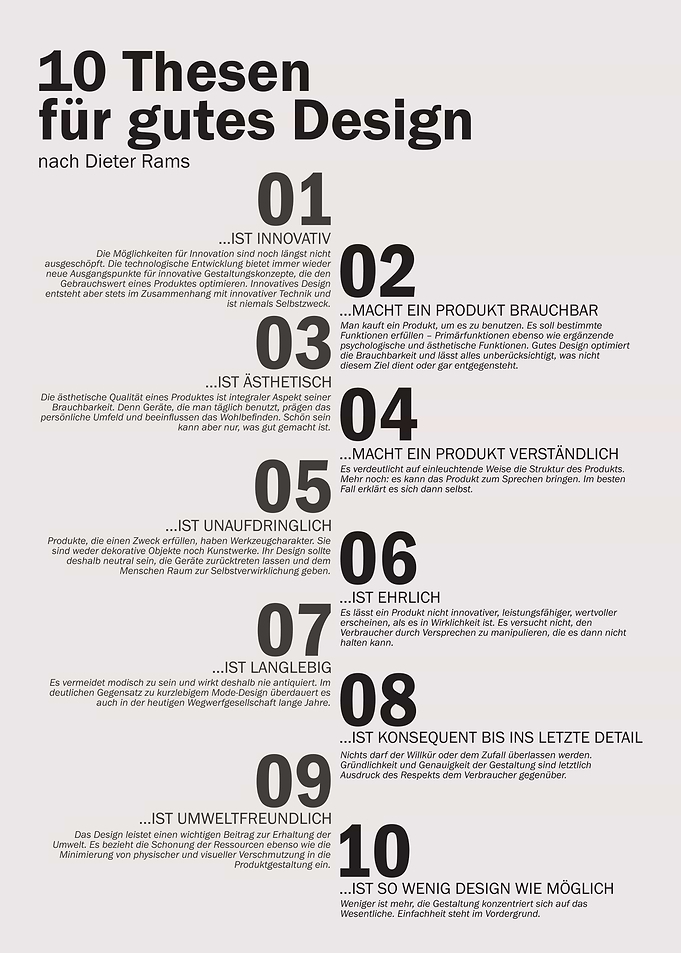 10 theses for good design