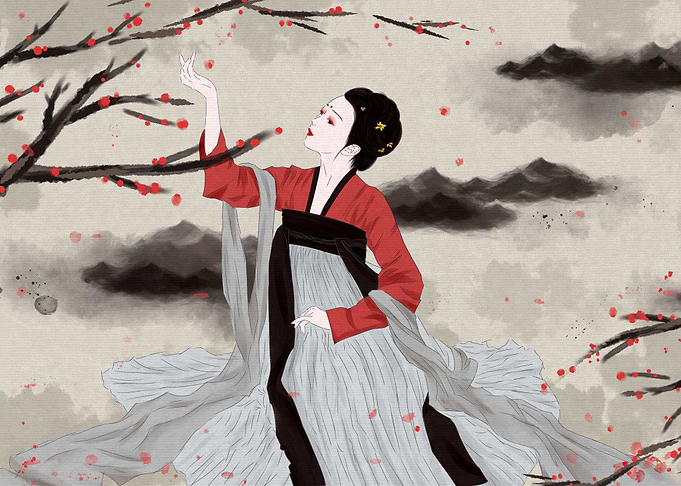 Asian Girl cherry tree