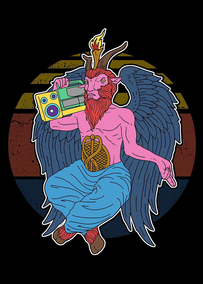 90s Hip Hop Retro Satanism