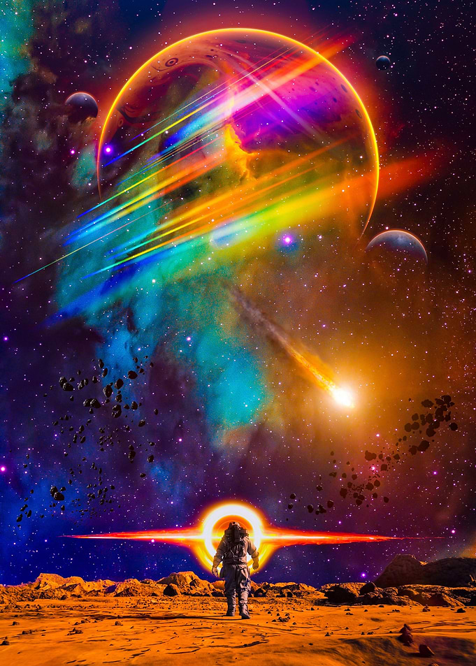 Astronaut on Planet Mars