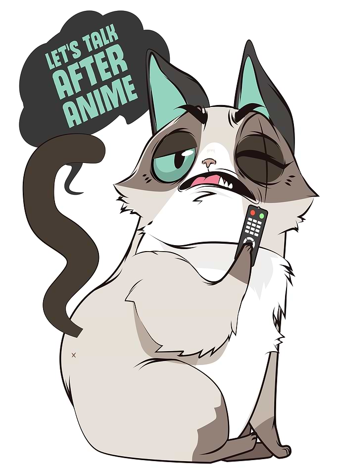 Anime Lover Lazy Cat