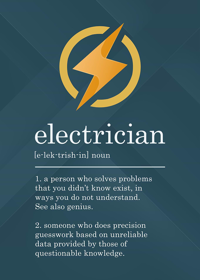 Funny Electrician Sign