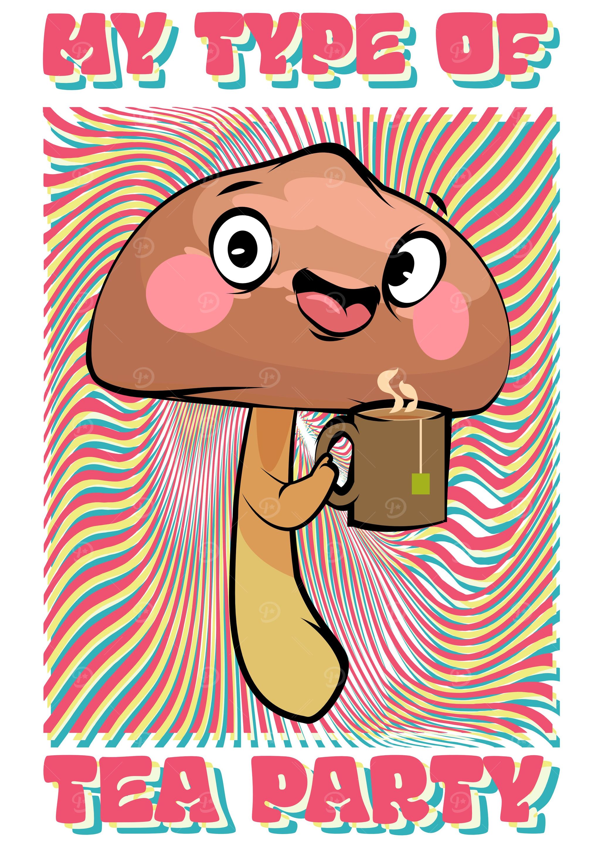 Tea Party Psychedelic Art
