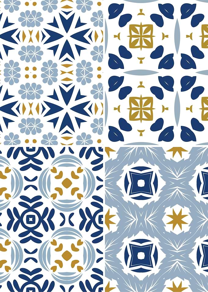 Mediterranean Blue Tile 34