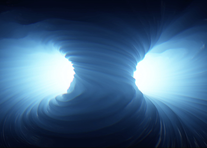 3D Blue Glow Wave