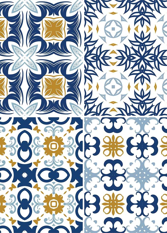 Mediterranean Blue Tile 36