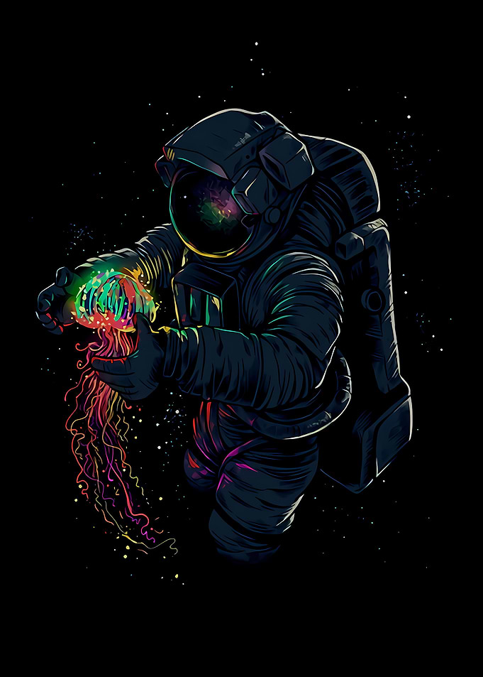 Astronaut Play With Jelly