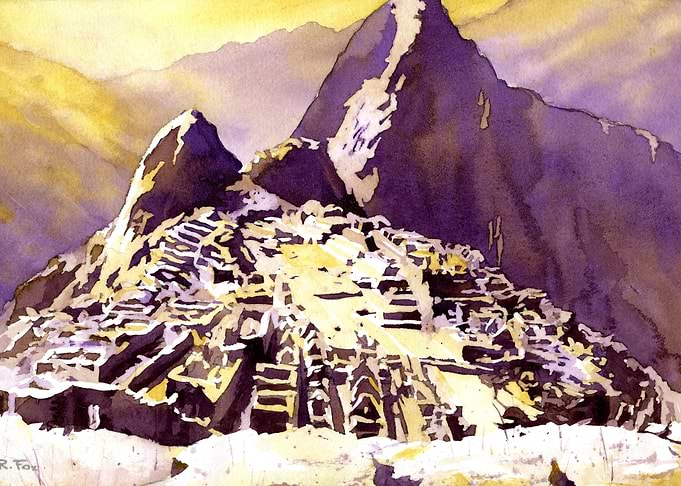 Machu Picchu art Peru