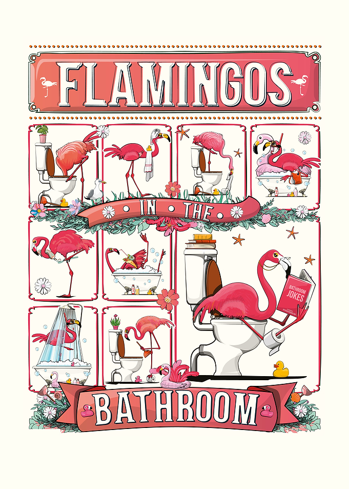 Flamingos in the Bathroom