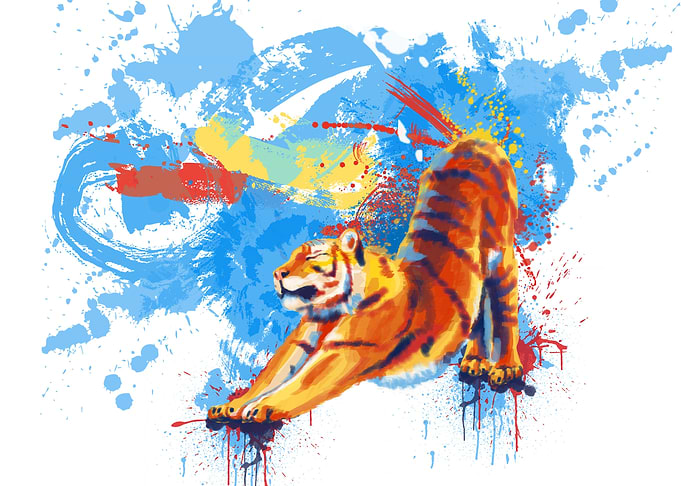 Stretching Tiger