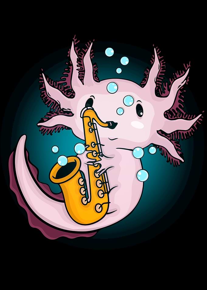 Saxophone Jazz Axolotl
