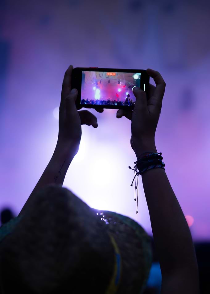 Iphone at festival
