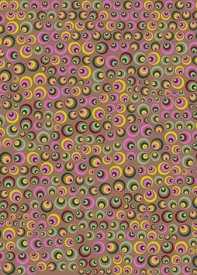 Colorful Retro Circles 08