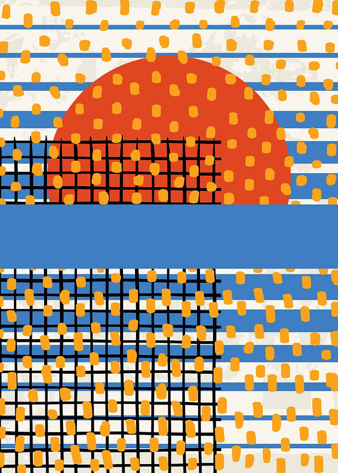 Bauhaus Sunset Poster