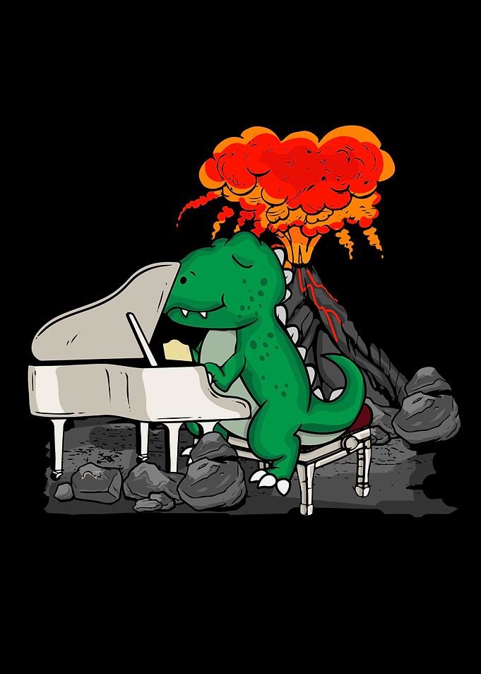 Dinosaur Music Grand Piano