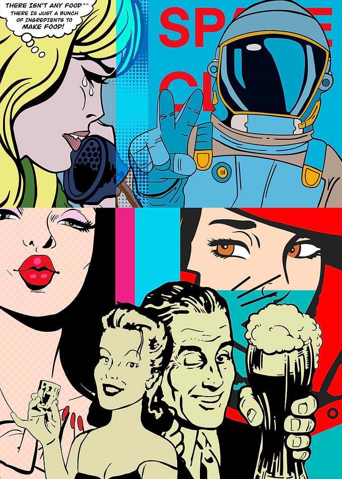 Space pop art