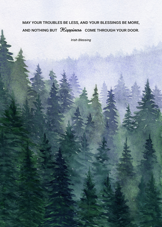 Forest Mountain With Quote