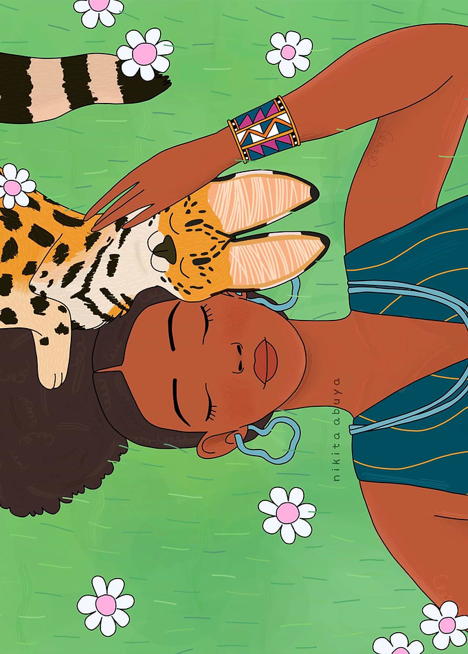 Serval cat and me