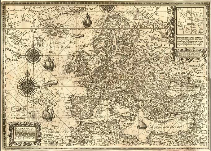 Europe Antique Old Map
