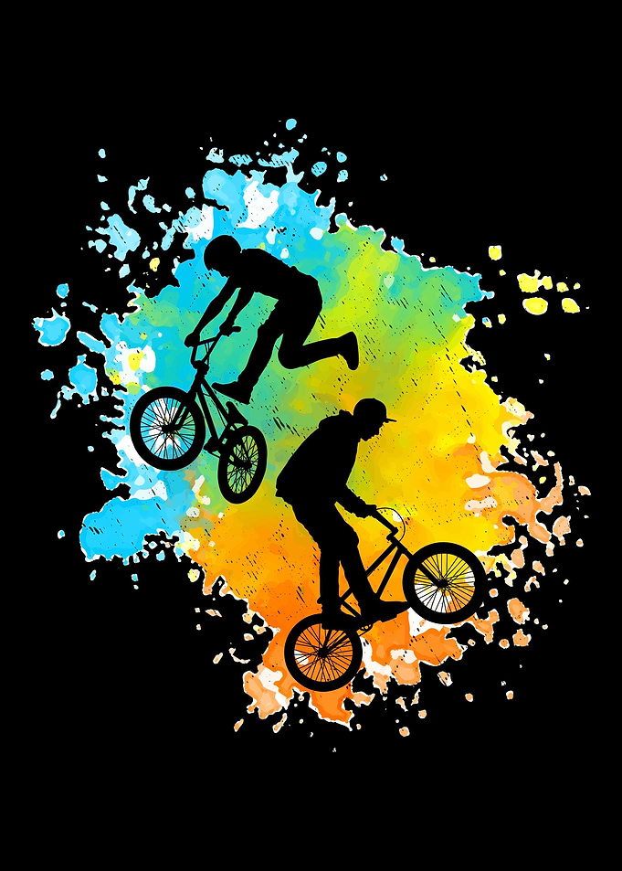 Colorful BMX Bike Boys