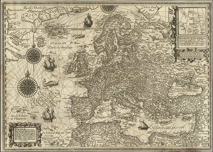 Europe Antique Old Map