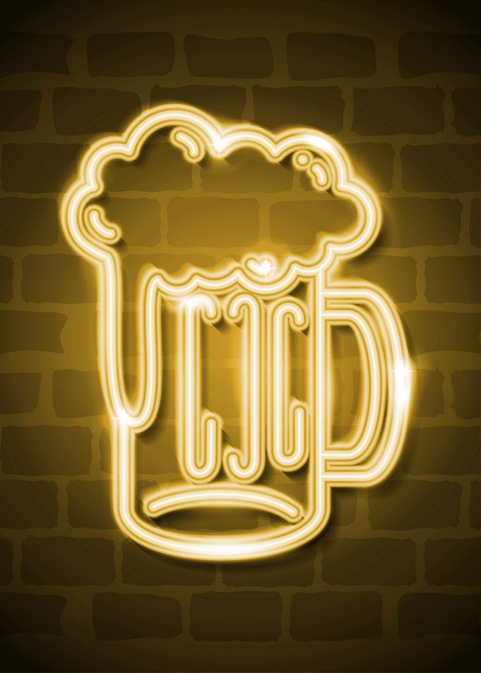 Beer Glass Neon