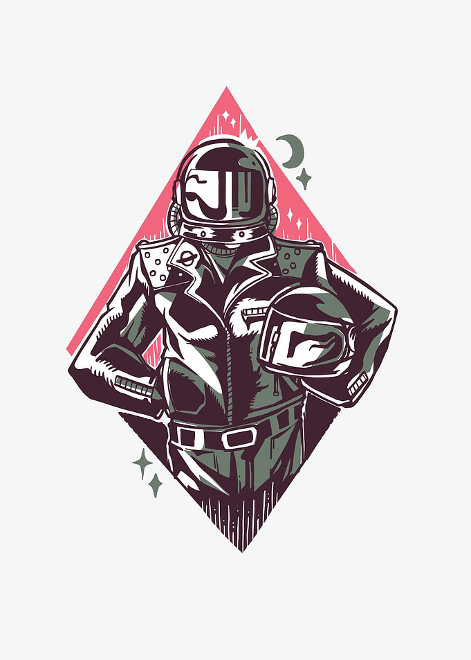 Space Biker Astronaut