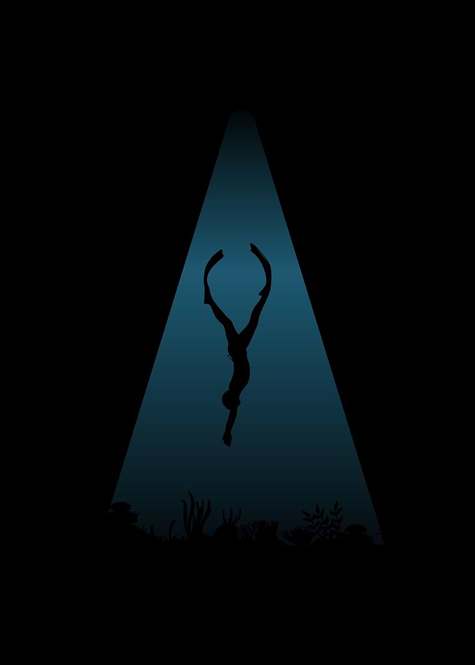 Diver dive deep