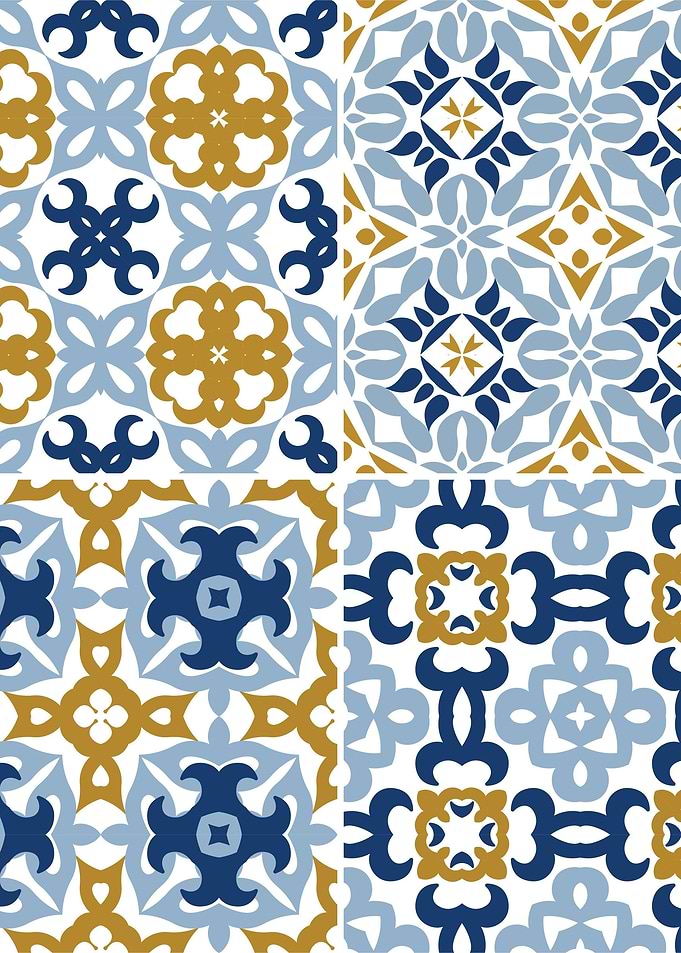 Mediterranean Blue Tile 44