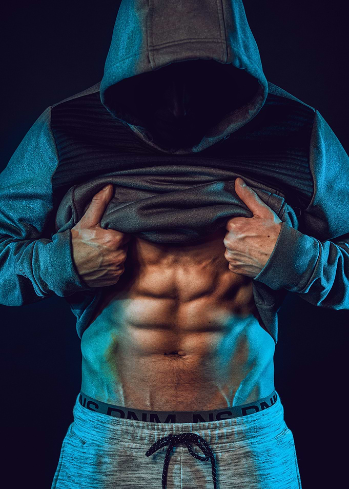 Muscle men in Hoodies