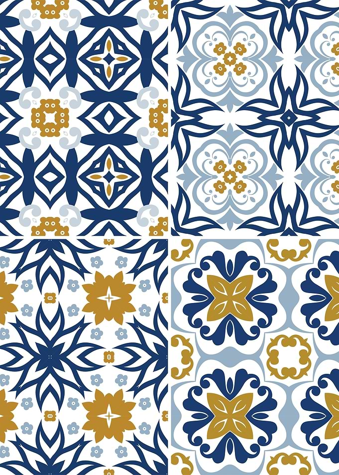 Mediterranean Blue Tile 52