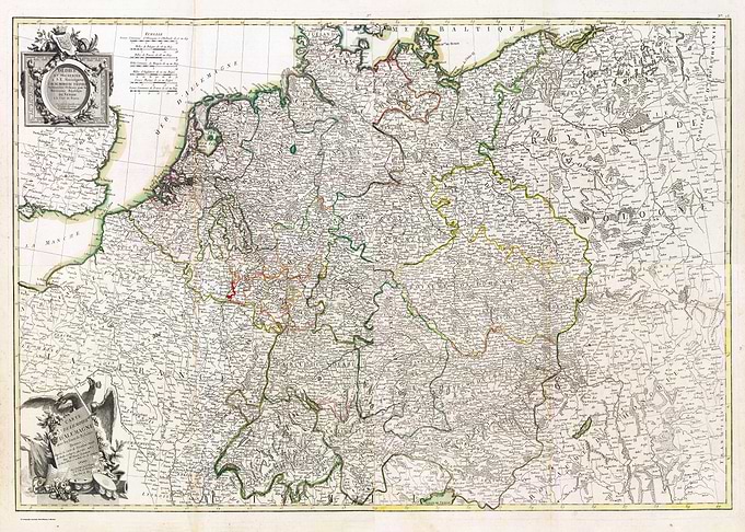 Germany 1780 Old Map 9K