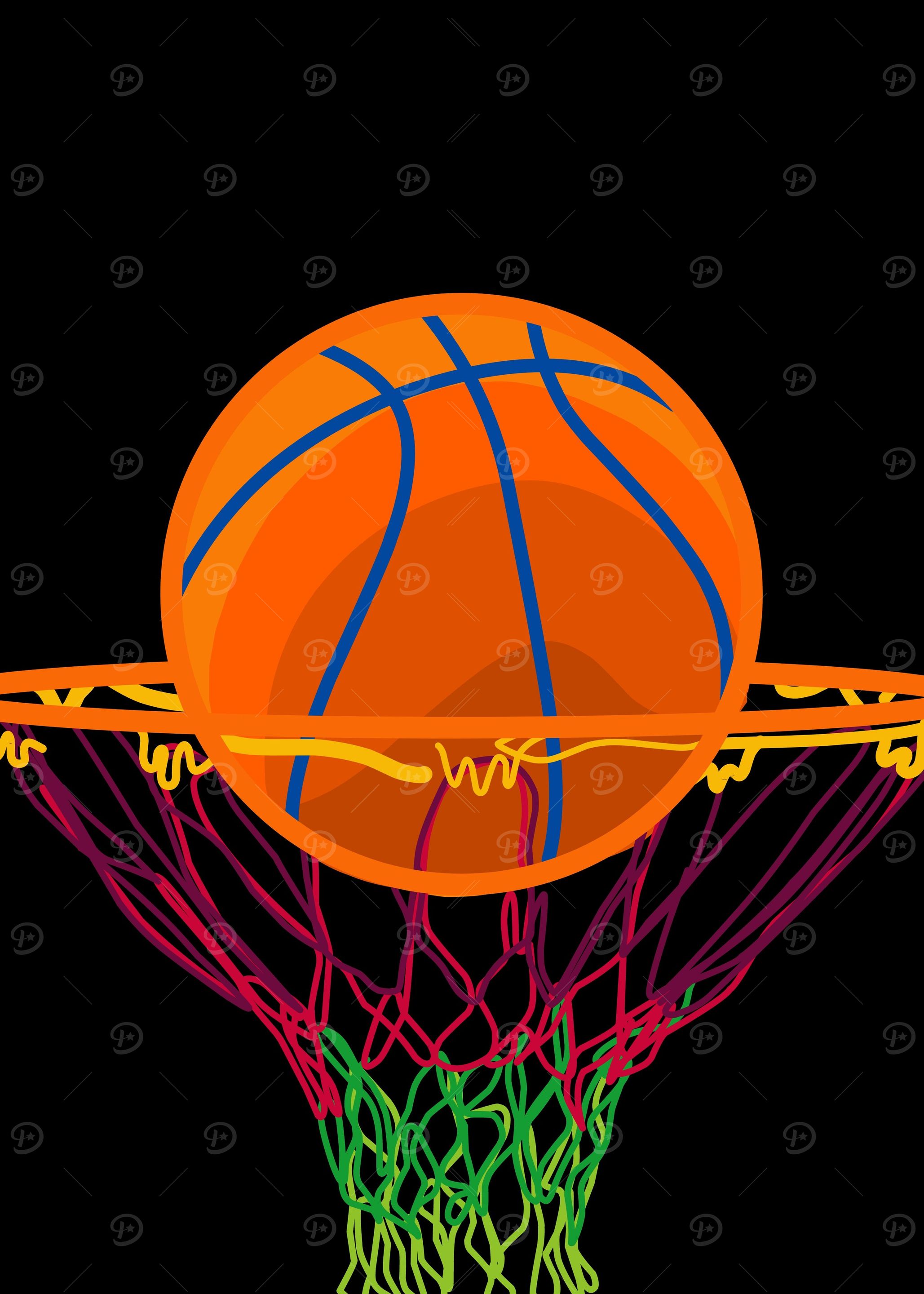 painting basketball