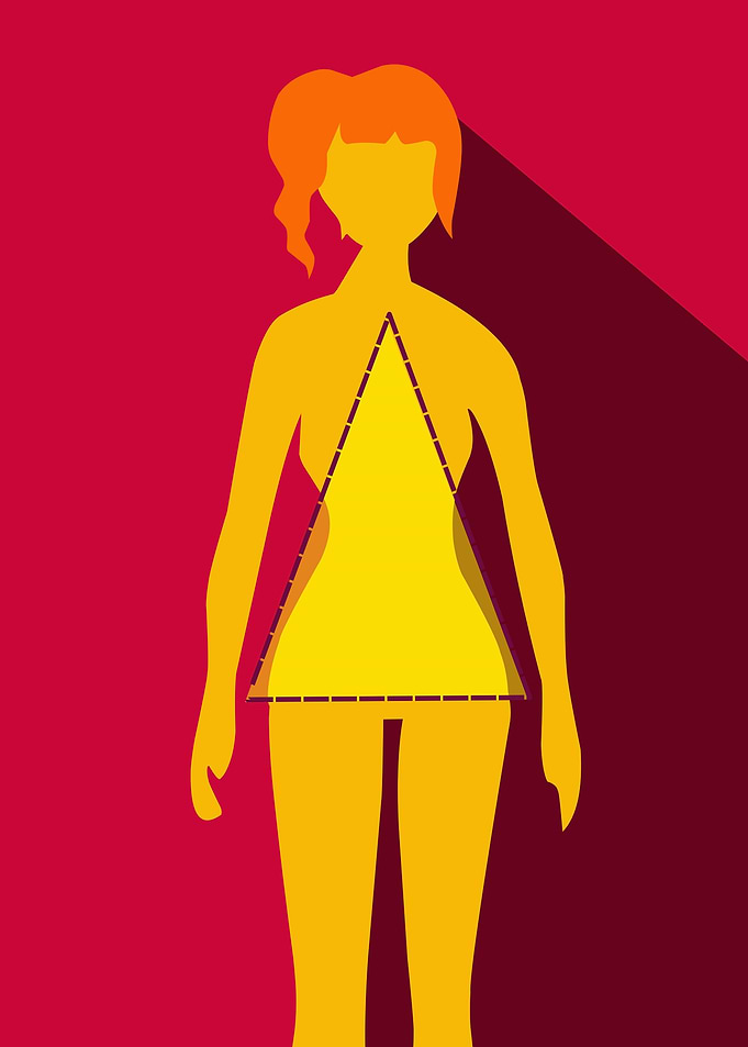 triangle woman painting