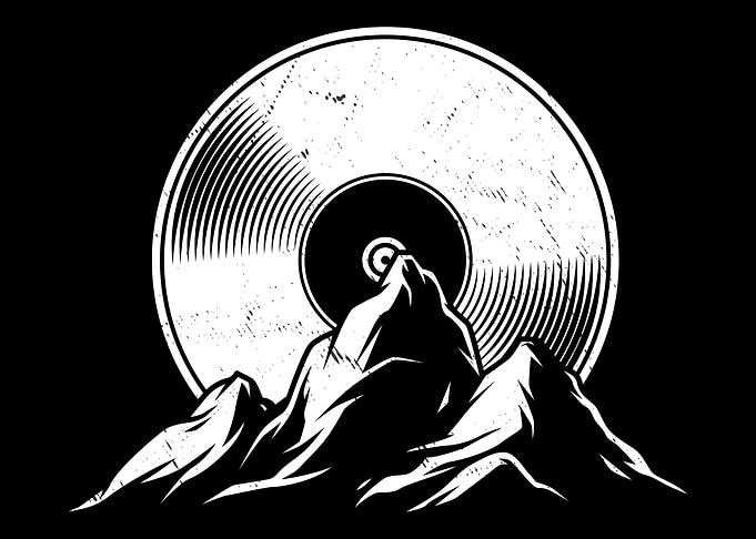 Vinyl Record Mountains