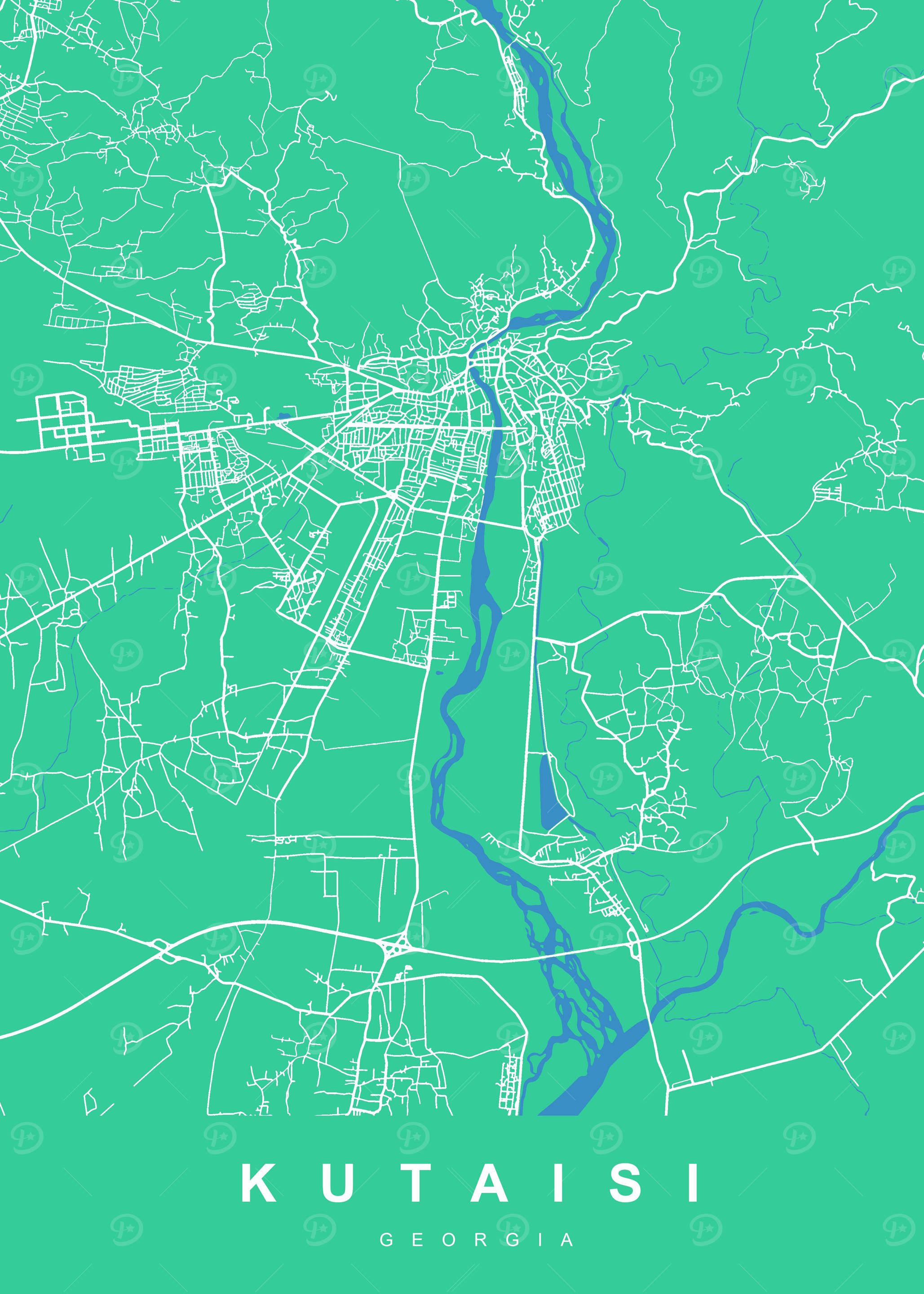 KUTAISI Map GEORGIA