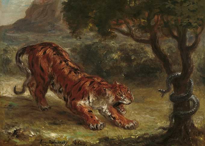 Tiger and Snake 1862