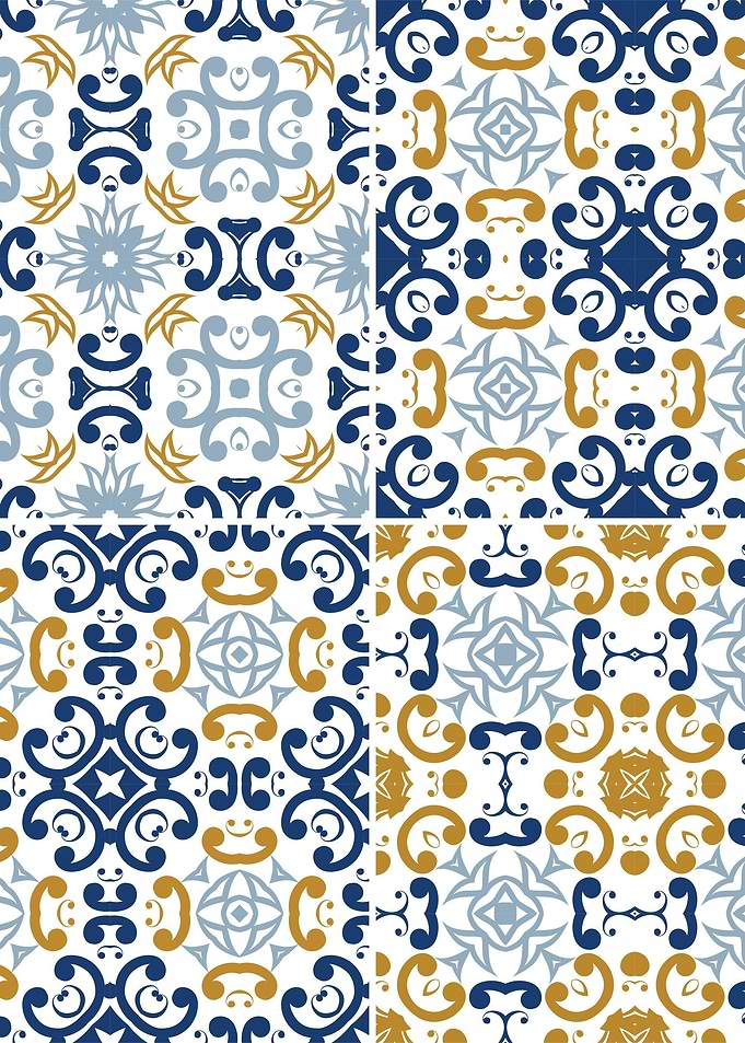 Mediterranean Blue Tile 55
