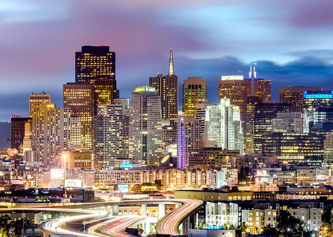 Skyline at dusk
