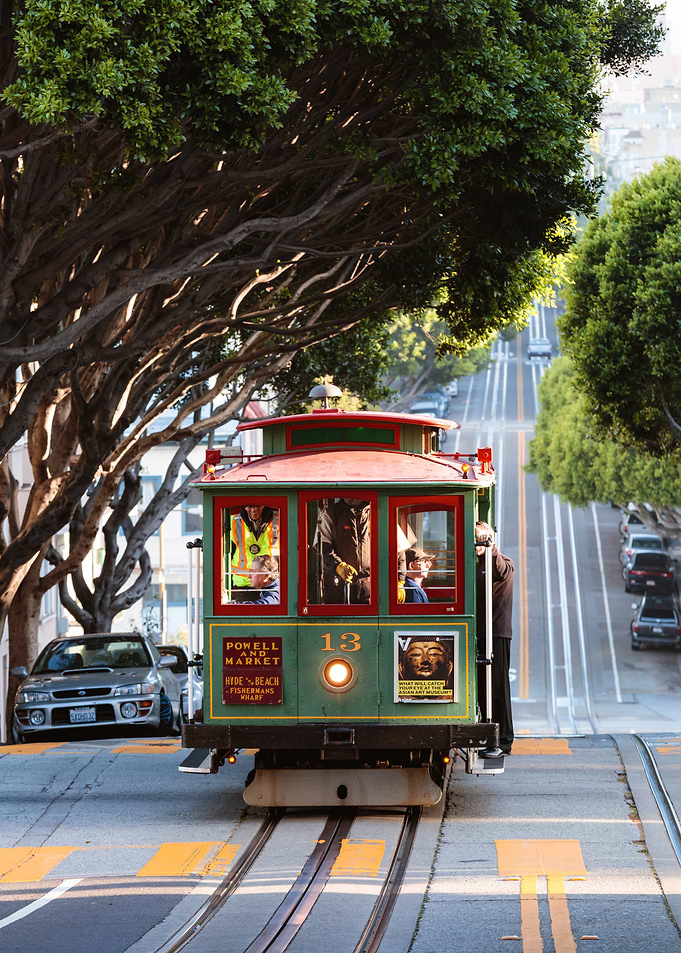 Cable car on the hills