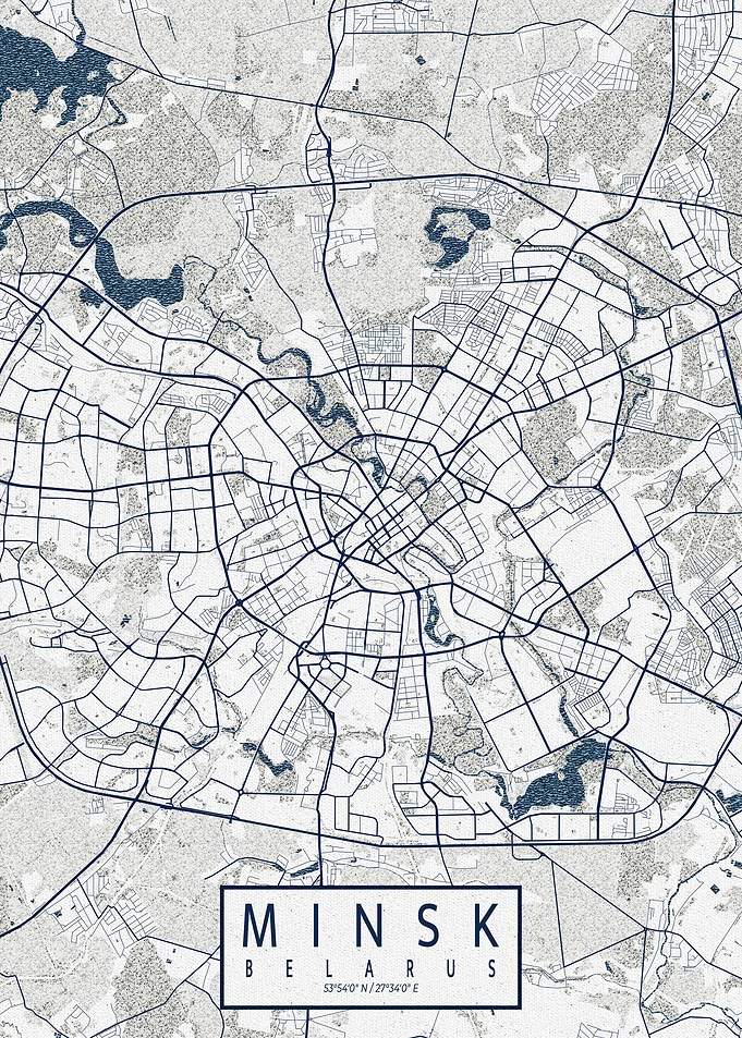 Minsk City Map Coastal