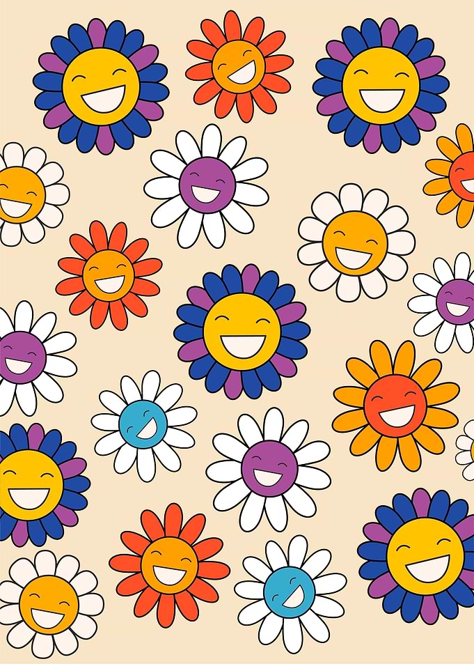 Vintage Trippy Floral