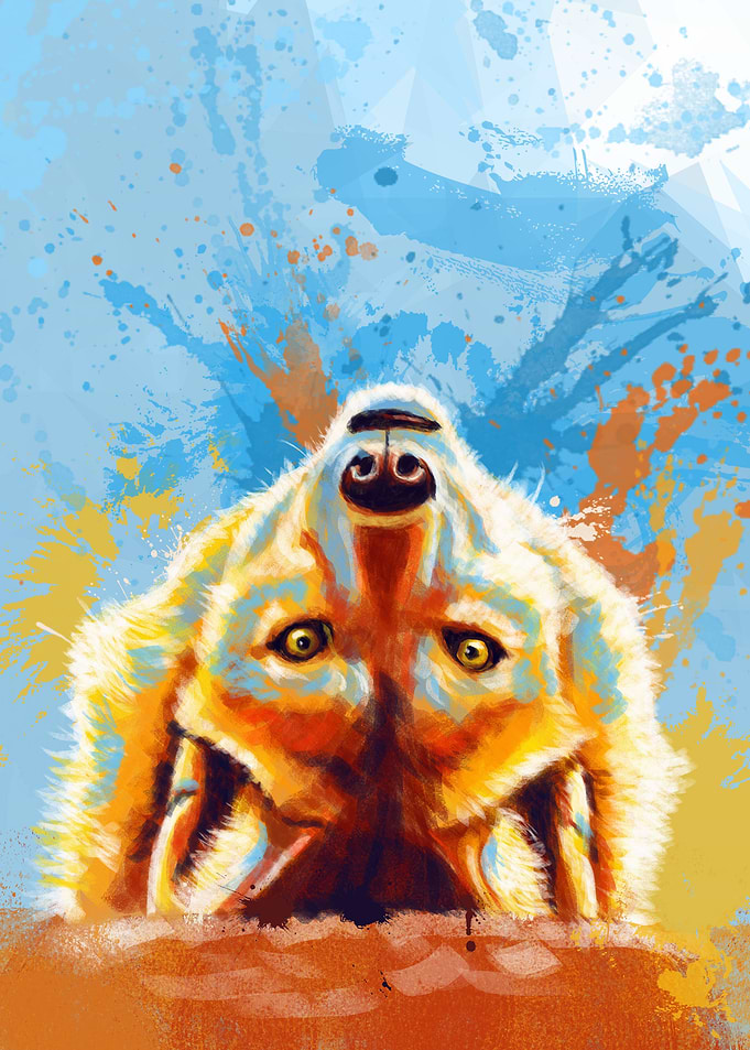Funny Wolf Portrait